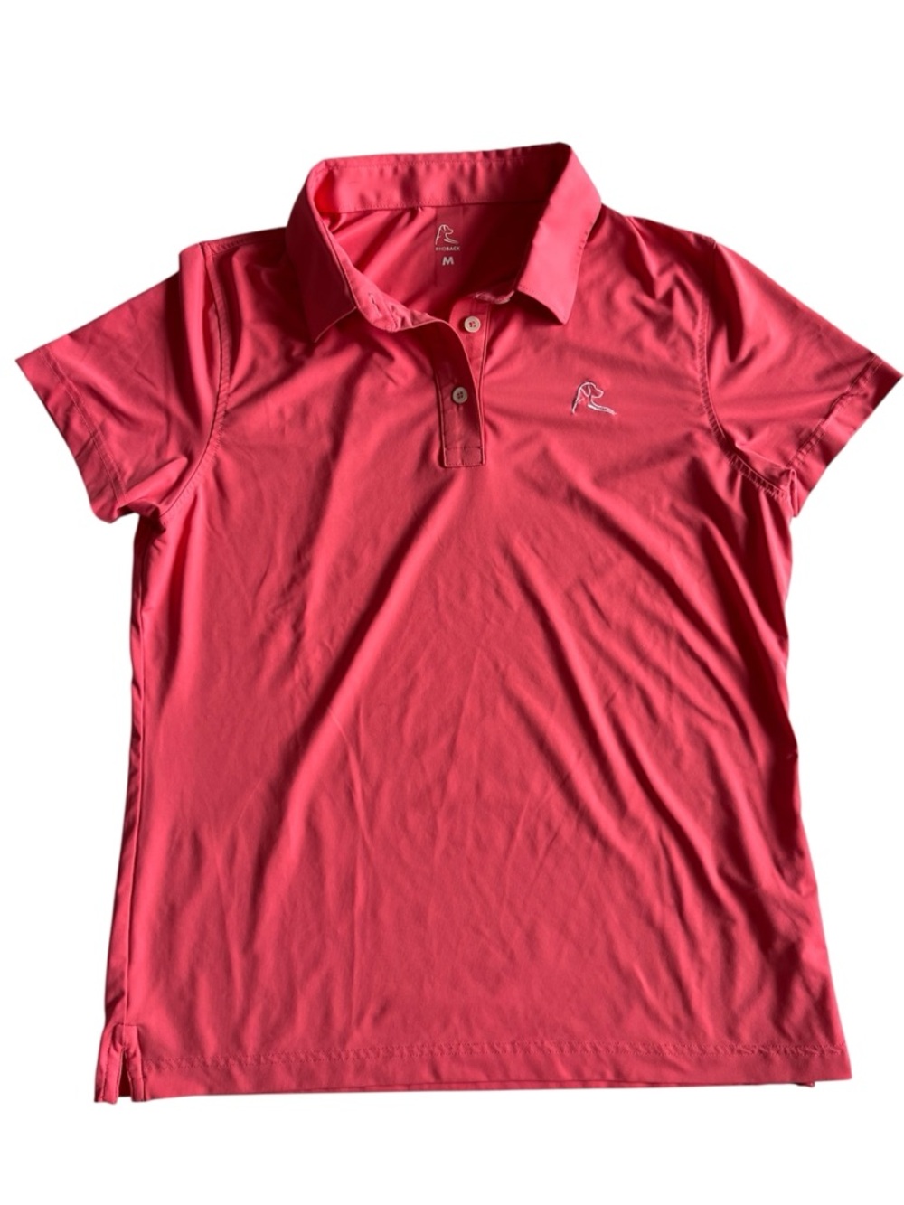 Rhoback Coral Pink Short Sleeve Polo